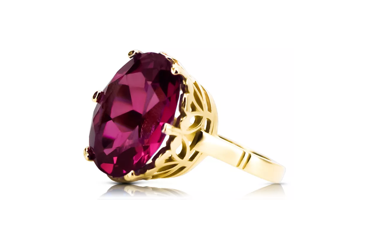 Ruby 14K Yellow gold Ring Vintage Jewlery vrc130y